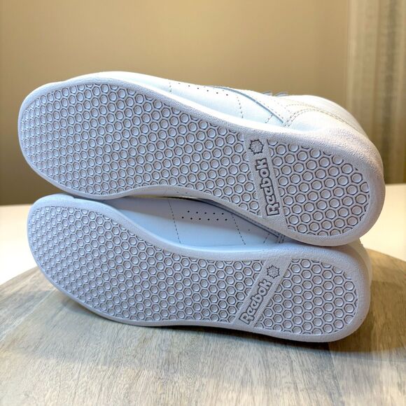 Reebok Women's Classic Freestyle Hi High Top White Leather Sneakers Size 7.5 - Picture 7 of 12